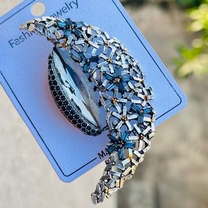 Black Encrusted Brooch - NWT